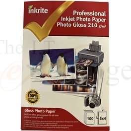 Inkrite PhotoPlus Professional Paper Photo Gloss 210gsm 6x4 (100 sheets)