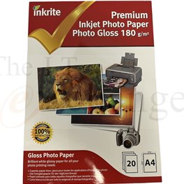 PhotoPlus Premium Paper Photo Gloss 180gsm A4 (20 sheets)
